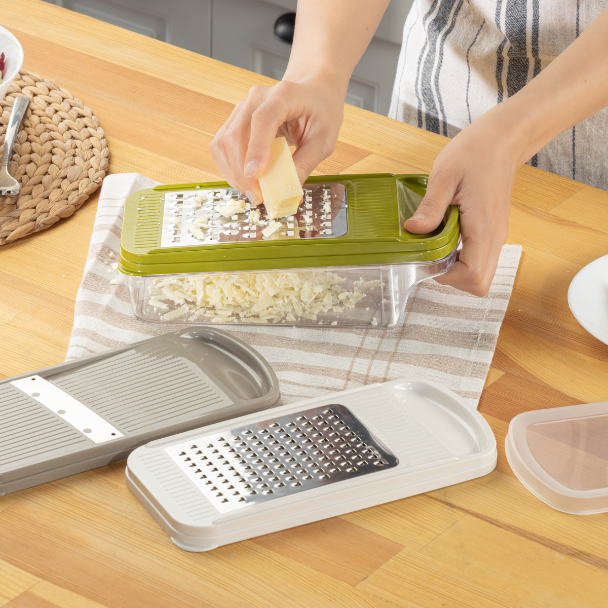 GourmetPrep 3-in-1 Reibe- & Schneideset