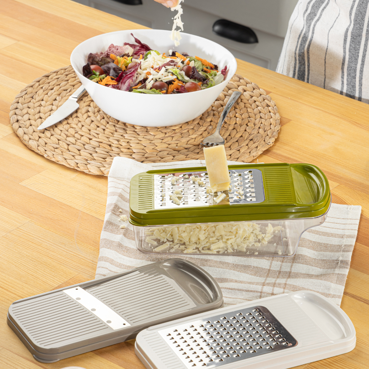 GourmetPrep 3-in-1 Reibe- & Schneideset