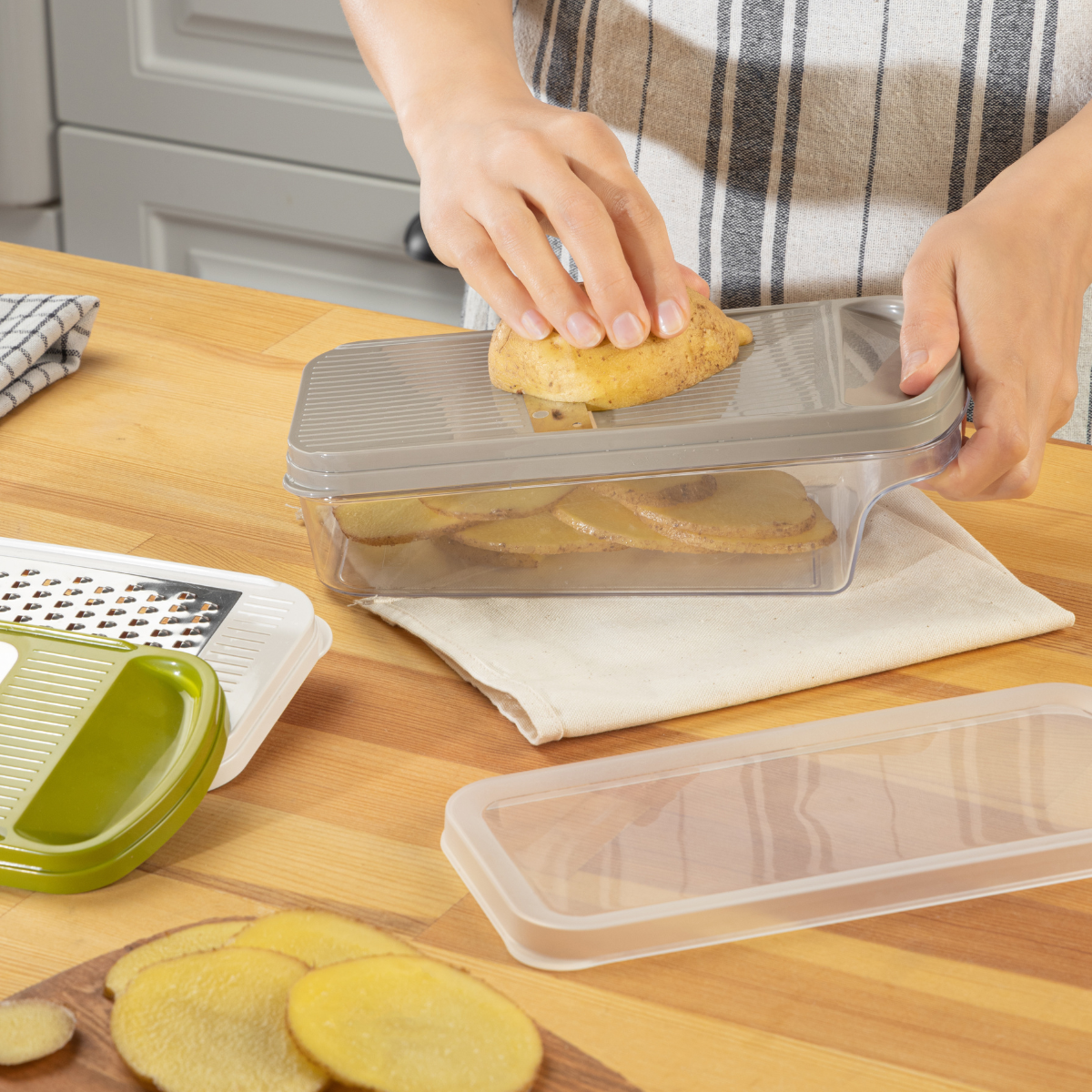 GourmetPrep 3-in-1 Reibe- & Schneideset